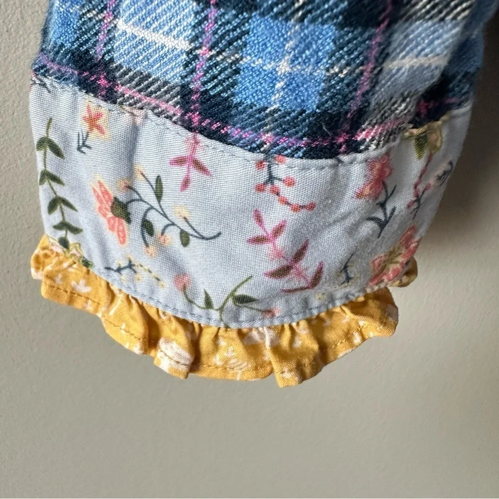 Matilda Jane size 10 Make Believe Floating Away tunic plaid flannel